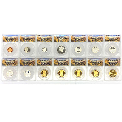 14-Coin 2011-S Silver Proof Set - ANACS PR 70 DCAM First Strikes