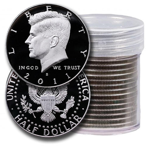 20-Coin Roll of 2011-S Proof Silver Kennedy Half Dollars - Directly From Proof Sets