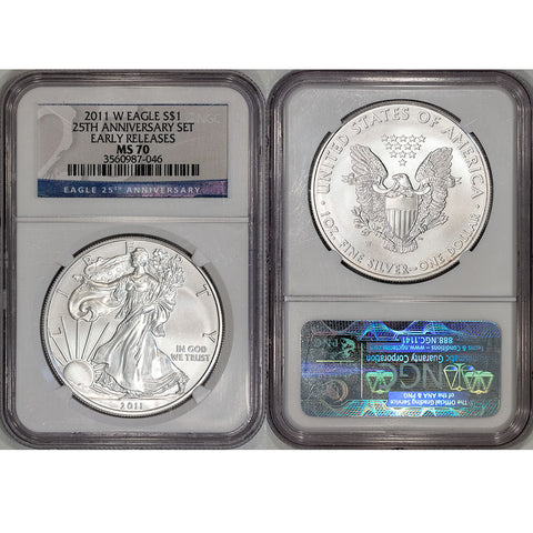 2011-W Burnished American Silver Eagle - NGC MS 70 ER