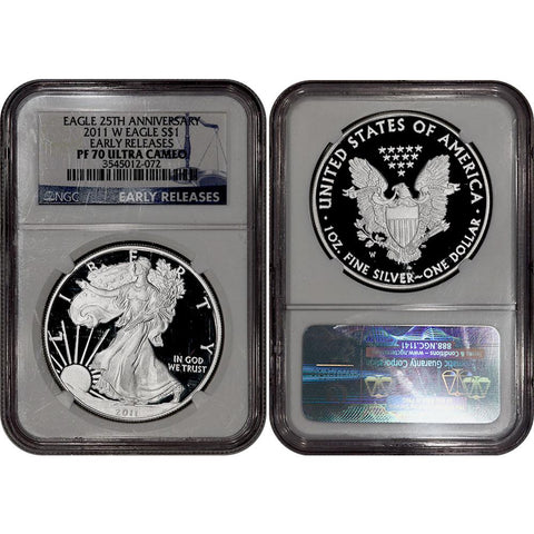 2011-W Proof American Silver Eagle in NGC PF 70 UCAM
