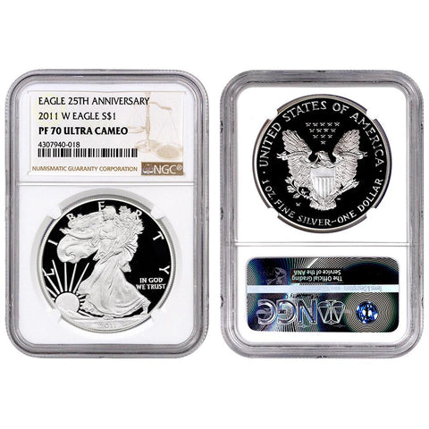 2011-W Proof American Silver Eagles in NGC PF 70