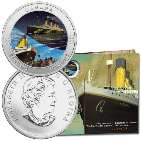 2012 Canada 25 Cents Coloured R.M.S. Titanic - Gem in Shrinkwrap