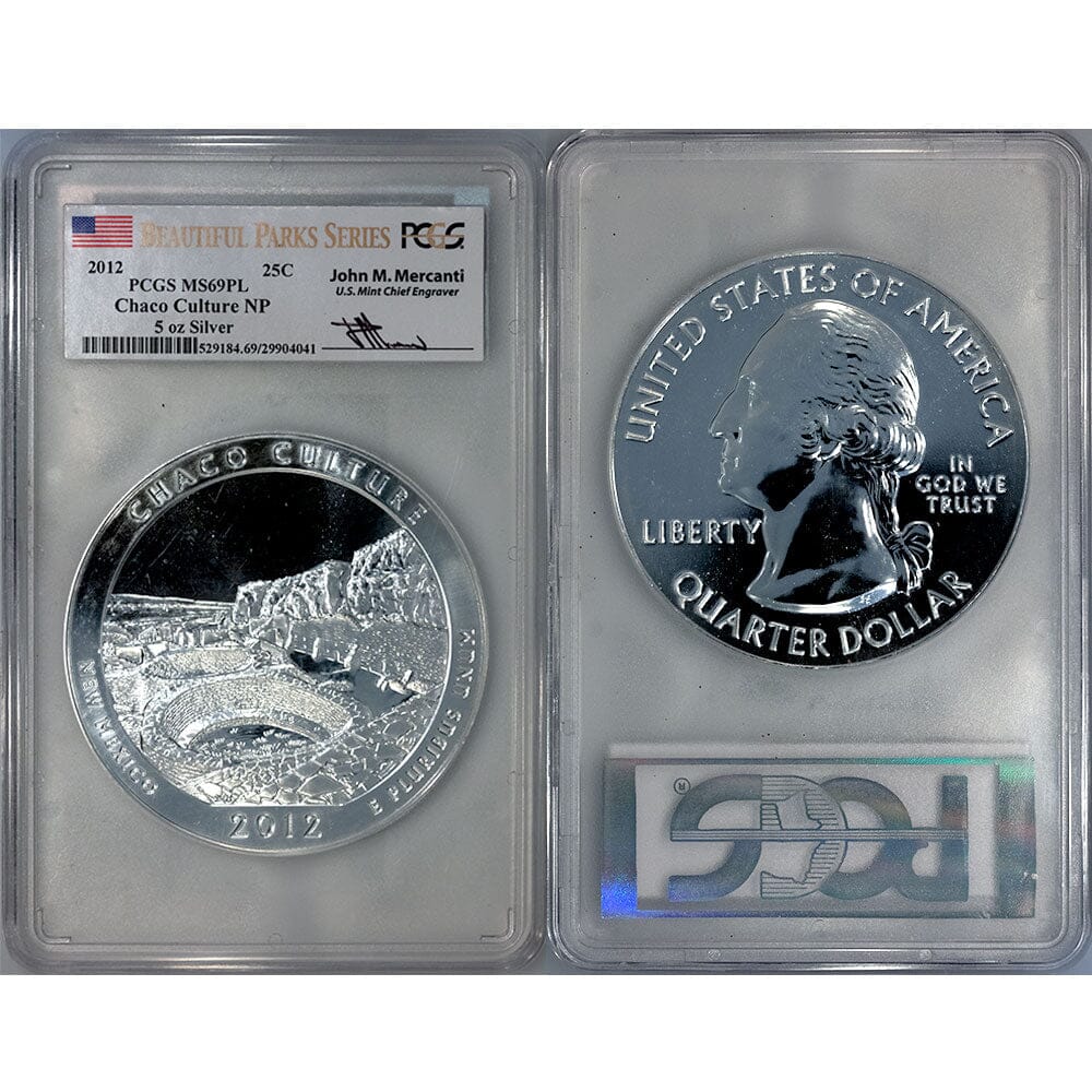 2012 Chaco Culture America The Beautiful 5 oz Silver Quarter PCGS MS