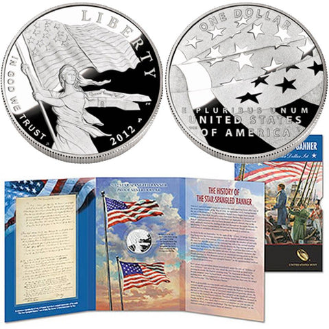 2012-P Silver Proof Star Spangled Banner Commemorative Dollar Sets in OGP w/ COA