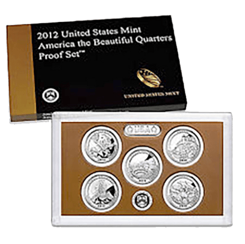 2012-S Proof Clad Quarter Sets in Fresh Mint Boxes with COAs
