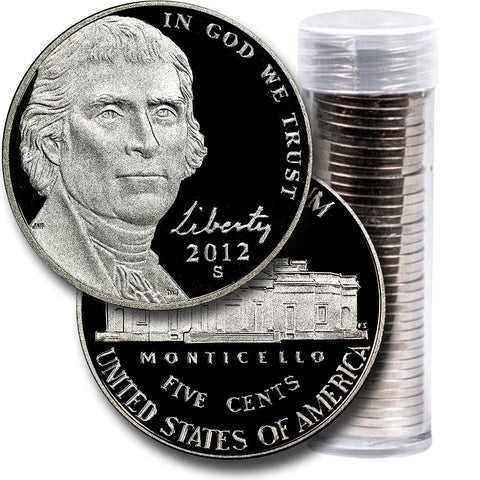 40-Coin Roll of 2012-S Proof Jefferson Nickels - Directly From Proof Sets
