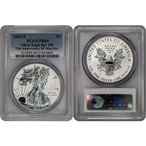 2012-S Reverse Proof American Silver Eagle - PCGS PR 69