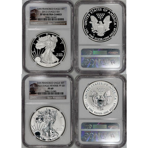 2012-S American Eagle San Francisco 2-Coin Set - NGC PF 69