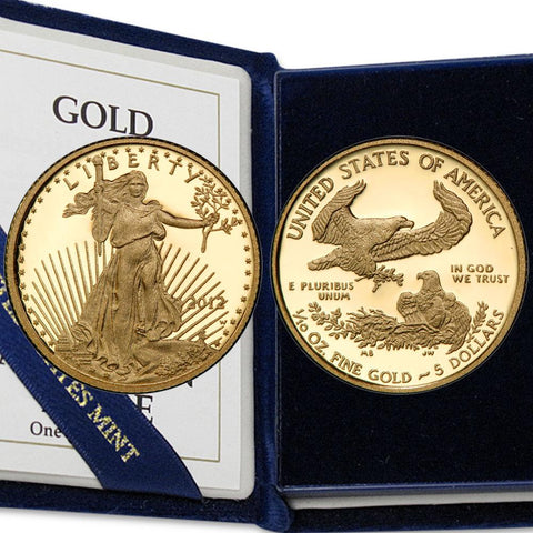 2012-W Proof $5 Tenth 1/10 Ounce Gold Eagle - Gem Proof in OGP