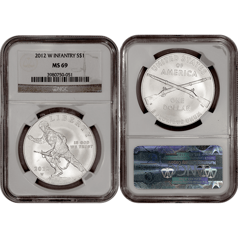 2012-W Infantry Commemorative Silver Dollar - NGC MS 69