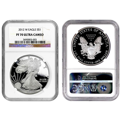 2012-W Proof American Silver Eagles in NGC PF 70