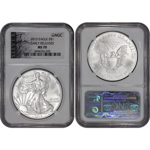 2013 American Silver Eagle - NGC MS 70 Early Release ASE Label