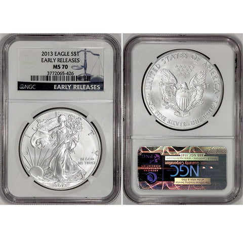 2013 American Silver Eagles - NGC MS 70 Early Releases