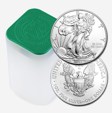 2013 American Silver Eagles, Original Mint Rolls of 20 Coins