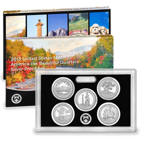 2013-S US Mint Silver Proof Quarter Sets in Original Box with COA - Special