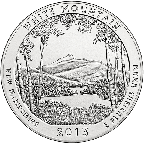 2013 White Mountain America The Beautiful 5 oz Silver Quarter - Gem Uncirculated