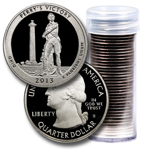 40-Coin Roll of 2013-S Perry's Victory America The Beautiful Clad Proof Quarters - Directly From Proof Sets