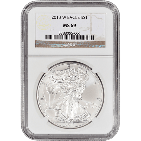 2013-W Burnished American Silver Eagles in NGC MS 69