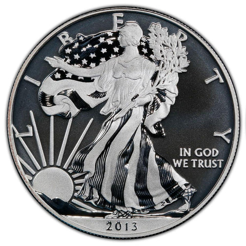 2013-W Enhanced Finish American Silver Eagle - Gem in Capsule
