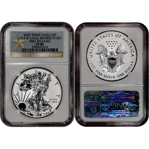 2013-W Reverse Proof American Silver Eagle in NGC PF 69