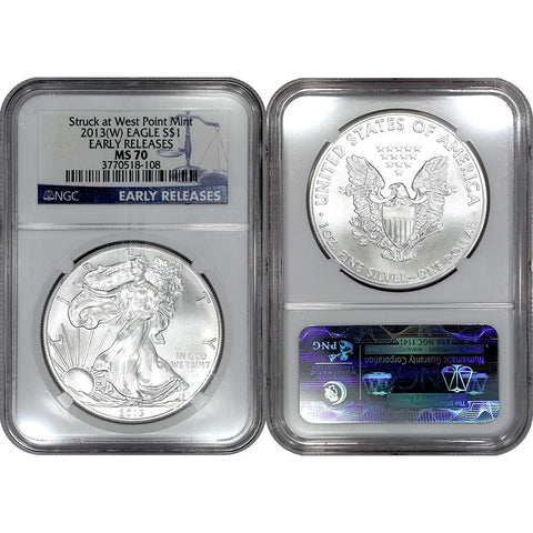 2013(W) American Silver Eagle - NGC MS 70 Early Release