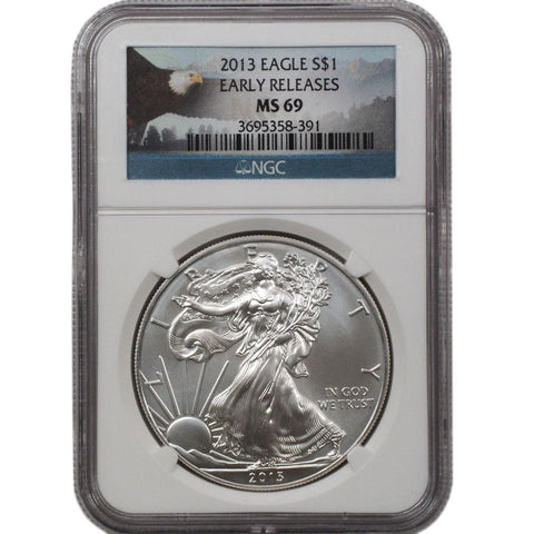 2013 American Silver Eagle ER in NGC MS 69