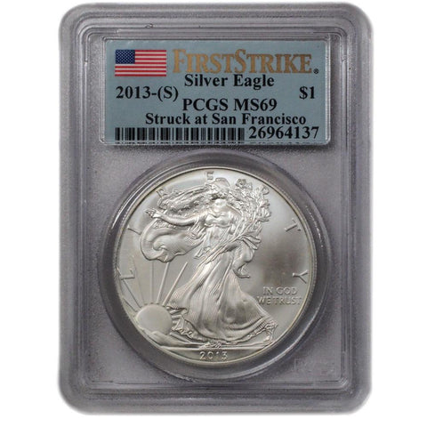 2013-S American Silver Eagle in PCGS MS 69