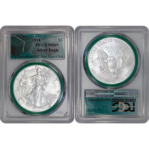 2014 American Silver Eagle Direct From Monster Box - PCGS MS 69