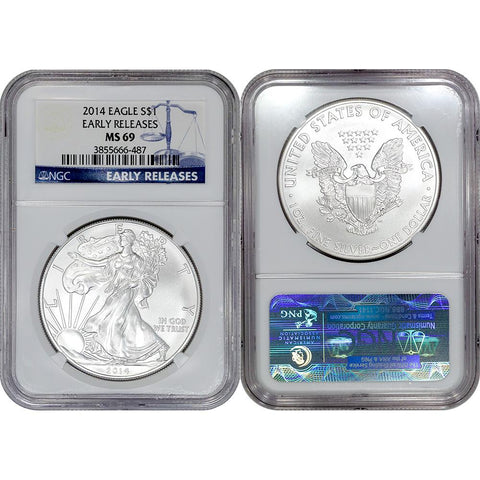 2014 American Silver Eagle - NGC MS 69 Early Release