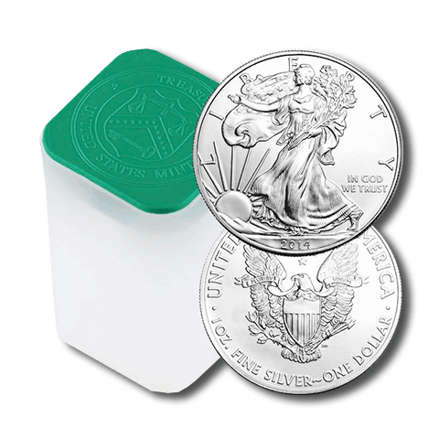 2014 American Silver Eagles, Original Mint Rolls of 20 Coins