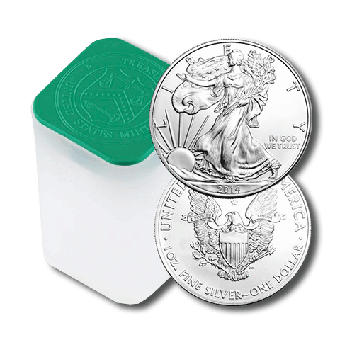 2014 American Silver Eagle Mint Roll of 20 - Crisp Original Roll on Special