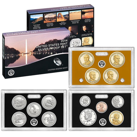 2014-S US Mint Silver Proof Sets in Original Box with COA - Special