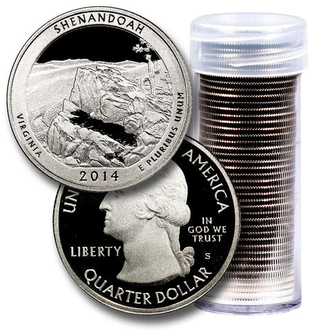 40-Coin Roll of 2014-S Shenandoah America The Beautiful Clad Proof Quarters - Directly From Proof Sets
