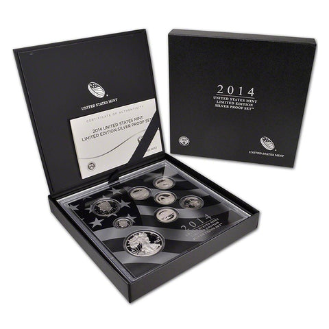 2014 US Mint Limited Edition Silver Proof Set - New In Original Box with COA