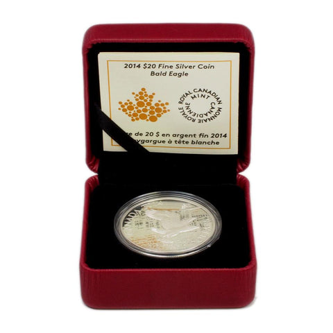 2014 Canada $20 Bald Eagle Proof Silver Coin - Gem Proof in OGP w/ COA