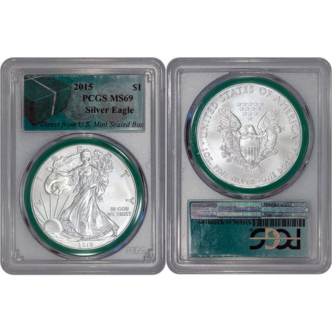 2015 American Silver Eagle Direct From Monster Box - PCGS MS 69