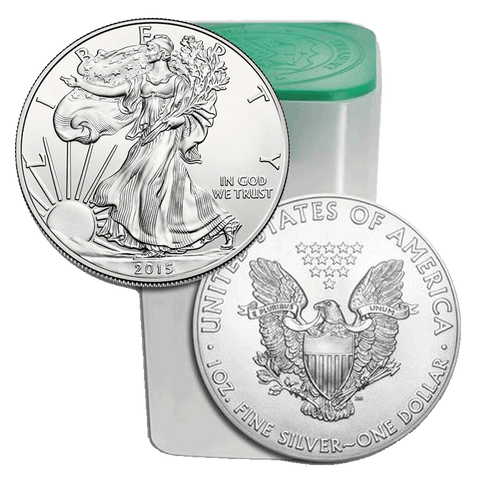 2015 American Silver Eagle Mint Roll of 20 - Crisp Original Roll on Special