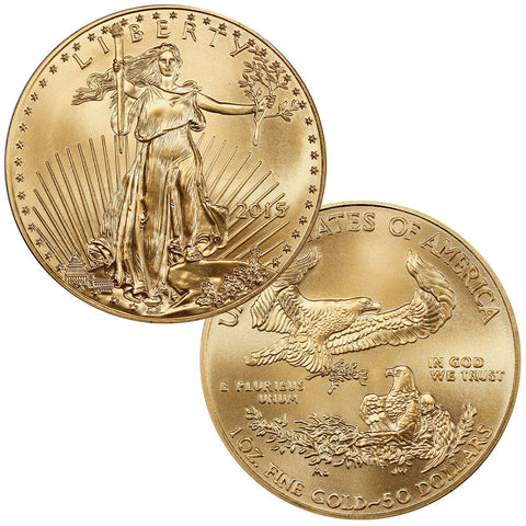 2015 $50 American Gold Eagles - 1 oz Net Pure Gold - Gem Uncirculated