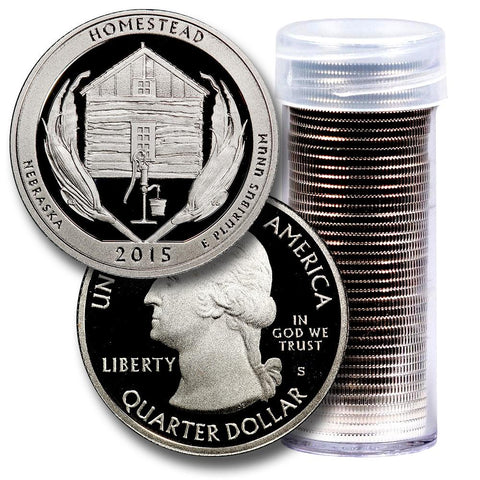 40-Coin Roll of 2015-S Homestead America The Beautiful Clad Proof Quarters - Directly From Proof Sets