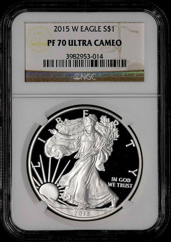 2015-W Proof American Silver Eagles in NGC PF 69 & PF 70 Ultra Cameo