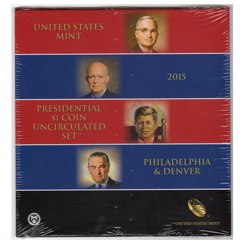 2015 United States Mint Presidential $1 Coin Uncirculated Set