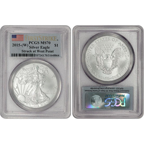 2015(W) $1 American Silver Eagle - PCGS MS 70 - West Point Mint