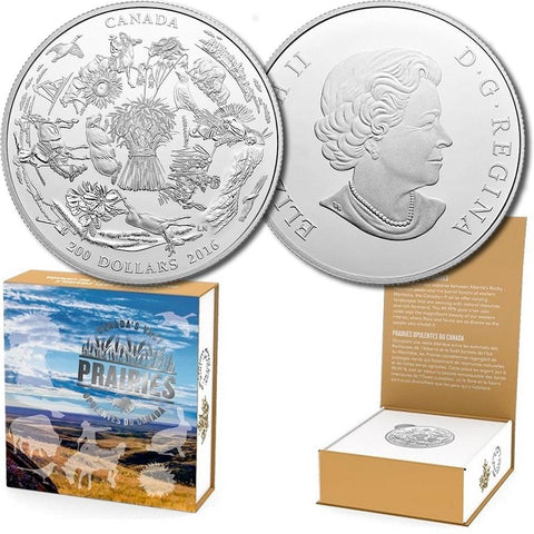 2016 Canada $200 Vast Prairies 2.015 toz Silver - Gem in Box