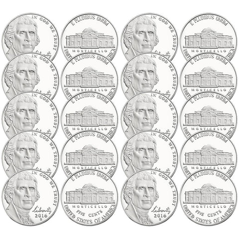 40-Coin Rolls of Original Proof Nickels Directly from Proof Sets 1962-2017