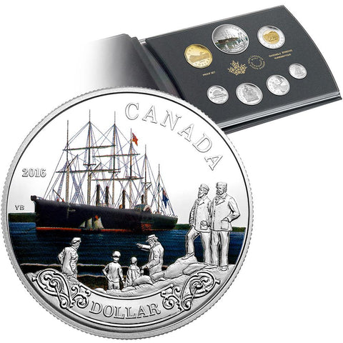 2016 Canada 7-Coin 150th Anniv. Transatlantic Cable Silver Dollar Proof Set in OGP w/ COA