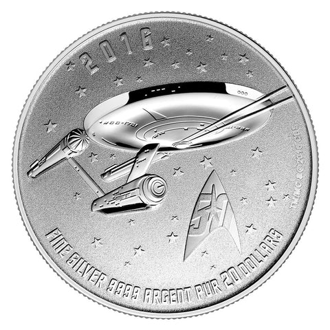 2016 Canada $20 Star Trek 50th 1/4 oz .9999 Silver Coin - Gem in Sealed Flip w/ COA