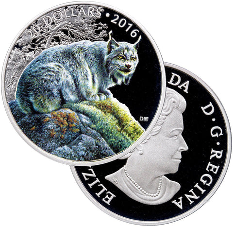 2016 Canada $20 Canadian Lynx .9999 1 oz Silver Coin - Gem in Capsule w/ COA