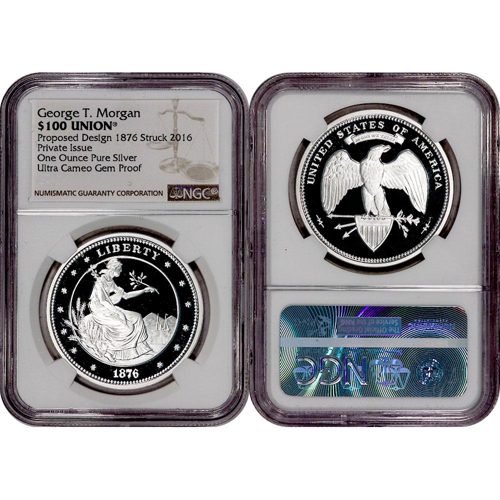 2016 George T Morgan $100 Silver Union 1 oz Proposed Design