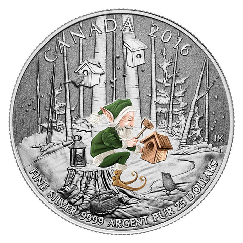 2016 Canada $25 Woodland Elf 1/4 oz .9999 Silver Coin - Gem in Sealed Flip w/ COA