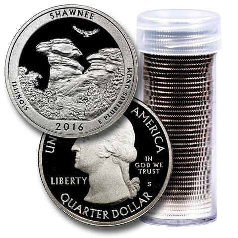 40-Coin Roll of 2016-S Shawnee America The Beautiful Clad Proof Quarters - Directly From Proof Sets